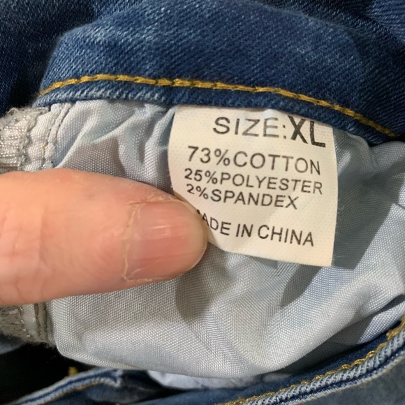 Women’s Ankle Destructed W/ Camouflage Backing Stretch Denim XL - Picture 10 of 11